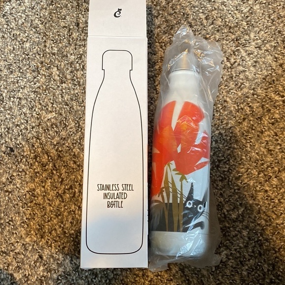 Cat Stainless Steel Water Bottle - Picture 2 of 2